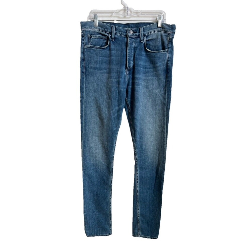 Rag & Bone Men’s Fit 2 Slim Jeans Broche Blue Denim 32x32 Made in USA